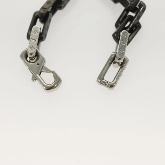 LOUIS VUITTON Bracelet Monogram Chain metal Silver tone - Picture 7 of 9